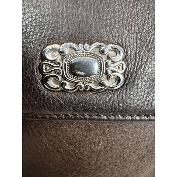 Vintage Fossil Leather Handbag Crossbody Shoulder Purse Brown Small Minimalist - Picture 6 of 10